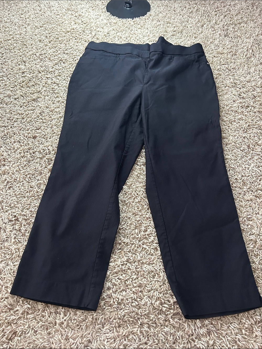 Rafaella Black Straight-Leg Trousers